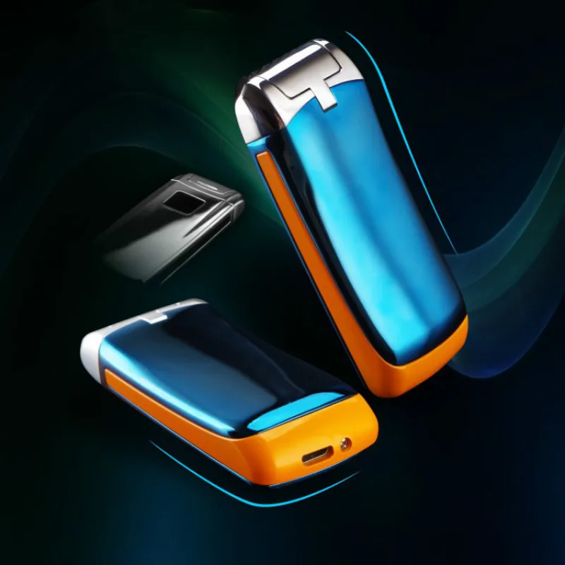 USB Зажигалка двойная дуга ветрозащитный негорящий Электронная зажигалка плазменная зажигалка для мужчин подарок аксессуары для курения