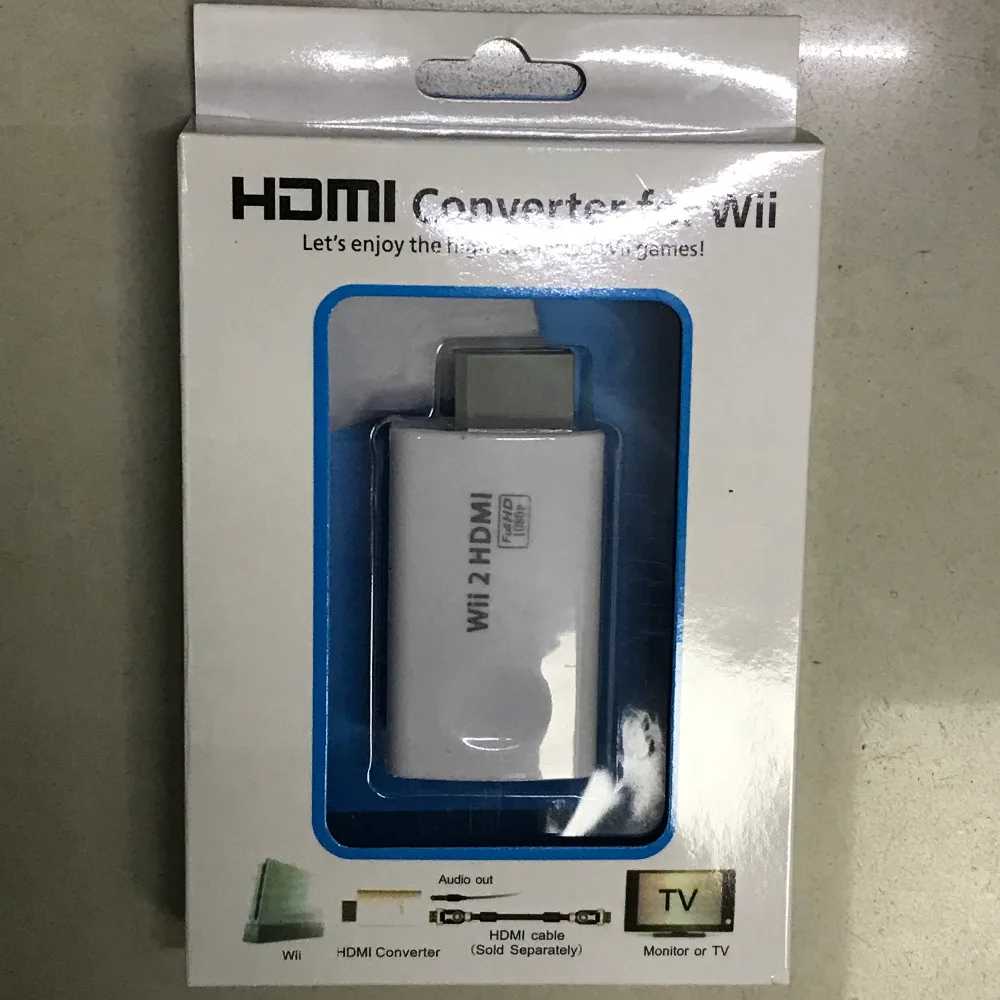 1080P конвертер для Wii к HDMI адаптер выход 3 5 мм аудио + HD видео комбинезон белый 1 шт.