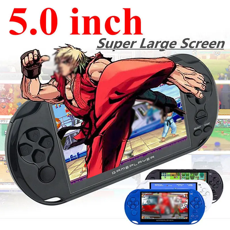 Coolbaby 32/64 Bit " LCD X9 8G Портативная Ретро игровая консоль видео MP5 TF карта для GBA/NES/PSP встроенные 10000 различных игр