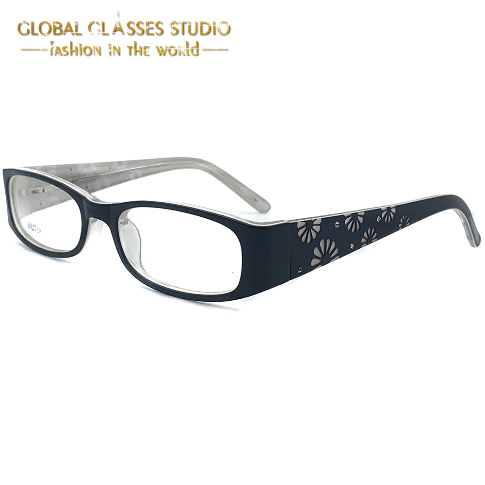 

New Eyewear Fashion Style Acetate Black Women's Eyeglasses Full Frame HM2718