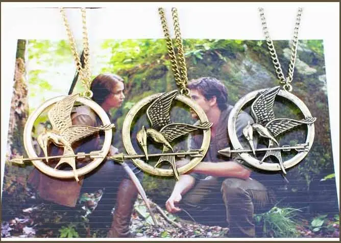Hot Sale Fashion Film Jewelry The Hunger Games 1 Chains Necklace Ridicule Birds Animal For Women Men Gold Pendant Necklaces | Украшения и