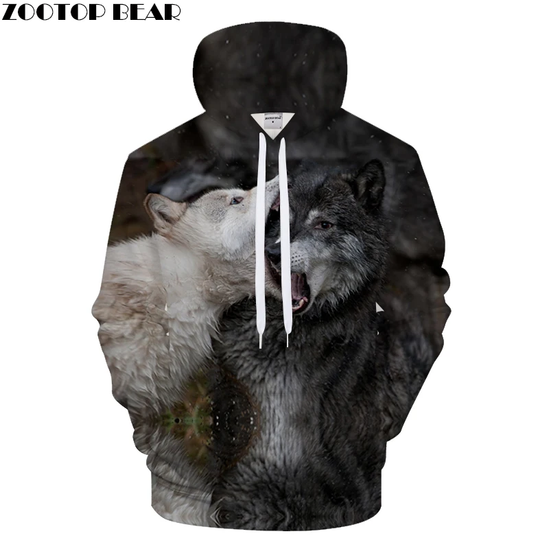 

Fighting Wolf Hoodies Men Women Sweatshirts Streatwear Pullover 3D Tracksuits Anime Coat Unisex Hoody Brand Drop ship ZOOTOPBEAR