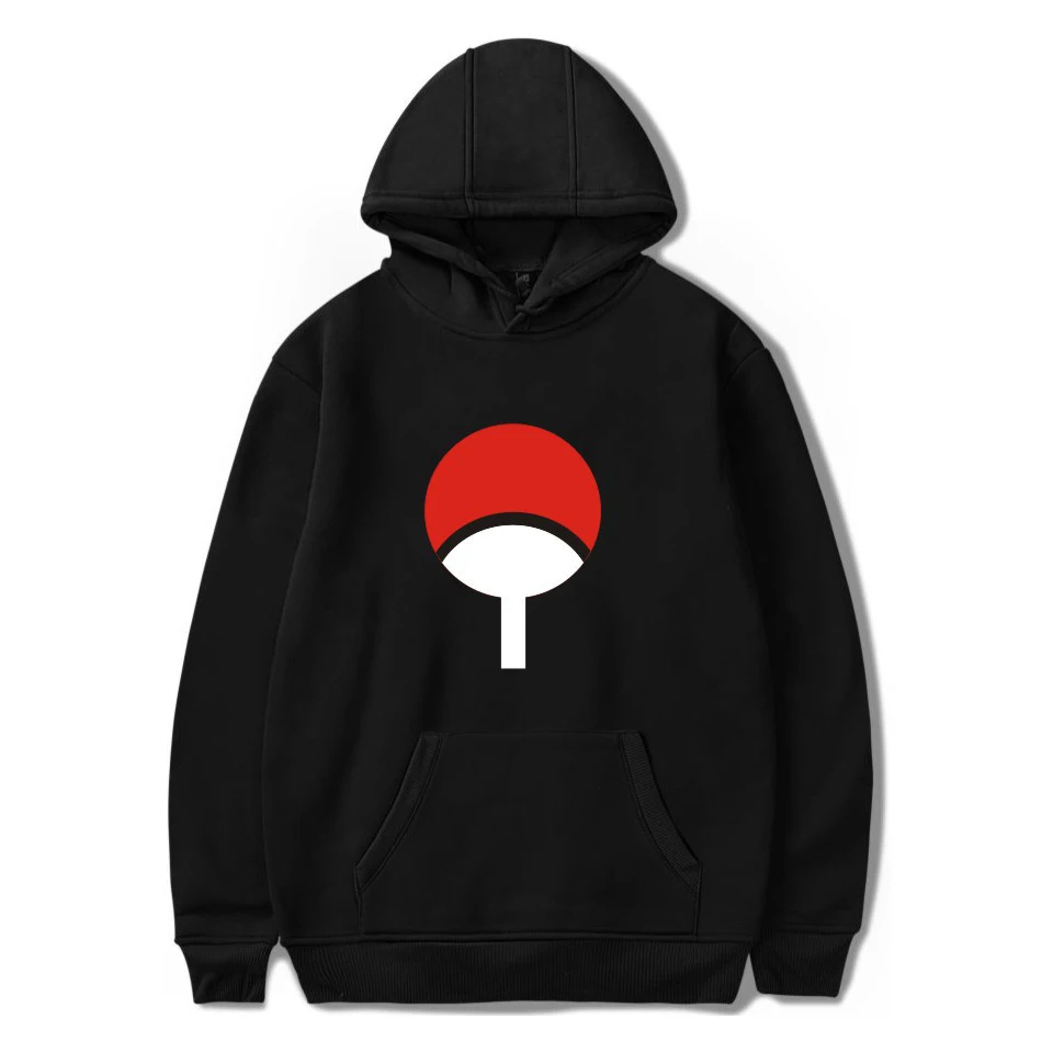 Black Аниме Наруто Толстовка Uchiha для мужчин женщин Kid Толстовка Косплей Костюм Наруто - Цвет: Black