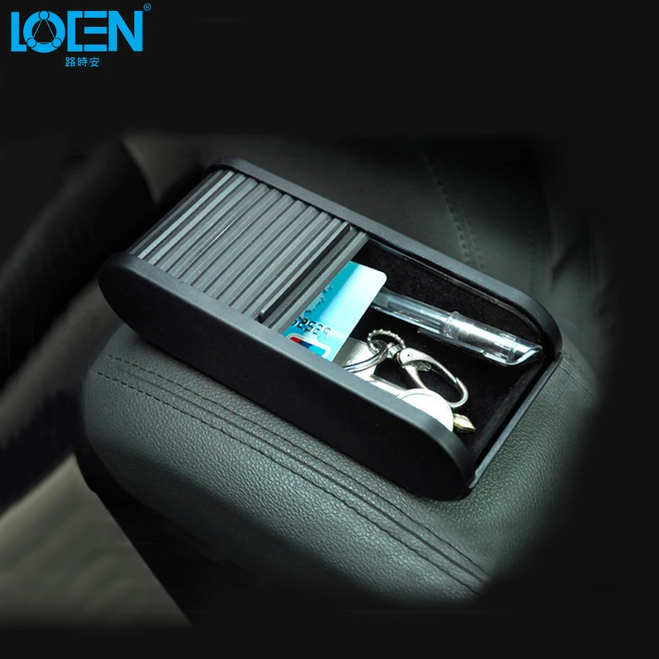 LOEN 1 шт. подлокотник коробка для хранения карман сумка для хранения Органайзер держатель черный Универсальный для Toyota hyundai Chevrolet
