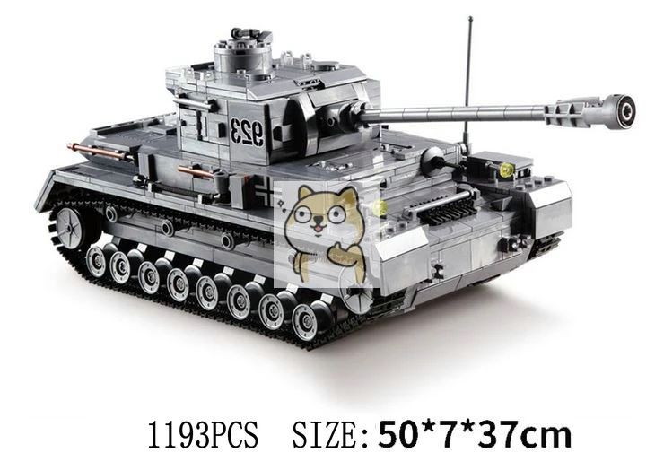 82010 82011 1193 большой Танк Panzer IV строительные блоки набор кирпичей сделай сам