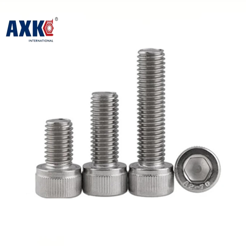 Axk 100 шт. Din912 Шестигранная головка с шестигранной головкой из нержавеющей стали