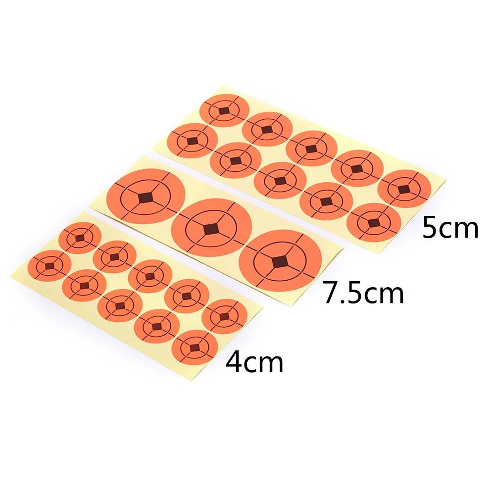 5 Pcs Neon Orange Self Adhesive 2-Inch Bullseye Target Stickers For Shooting Targets 4/5/7.5mm | Bow &amp Arrow