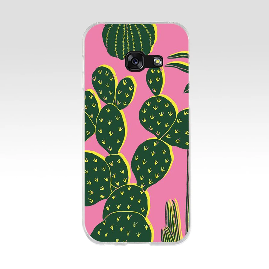 41AQ Cactus Soft Silicone Tpu Cover phone Case for Samsung galaxy a3 a5 2016 2017 a6 A8 2018 | Мобильные телефоны и