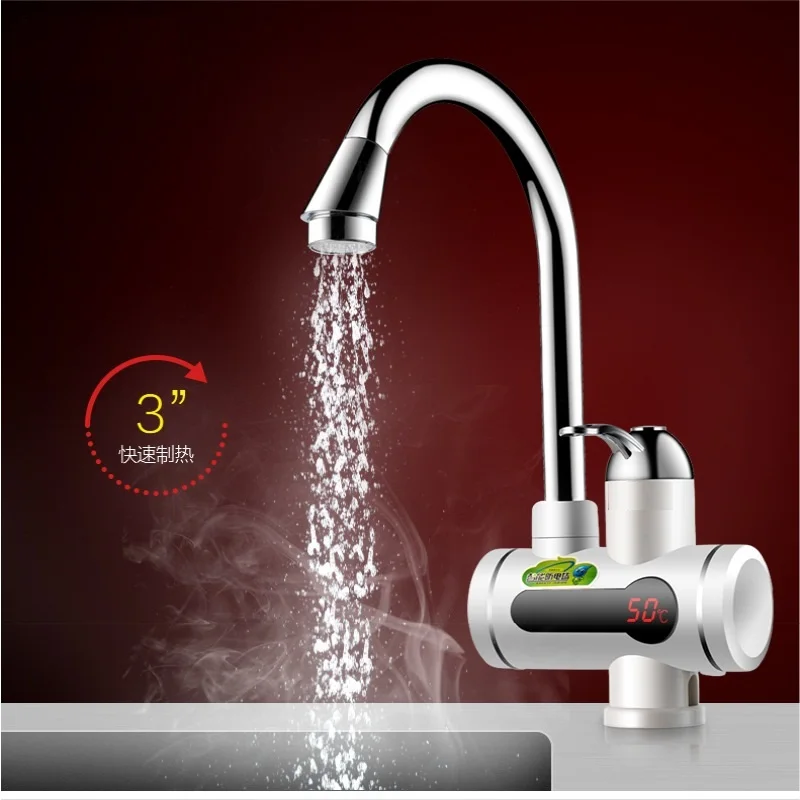 Кран горячей воды светодиодный светильник без резервуара для кухни|faucet water