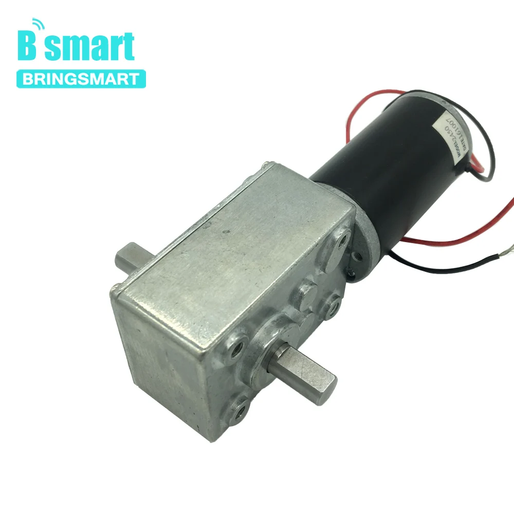 Bringsmart A58SW31ZYS червячный мотор редуктор 12 В двойной вал с высоким крутящим моментом