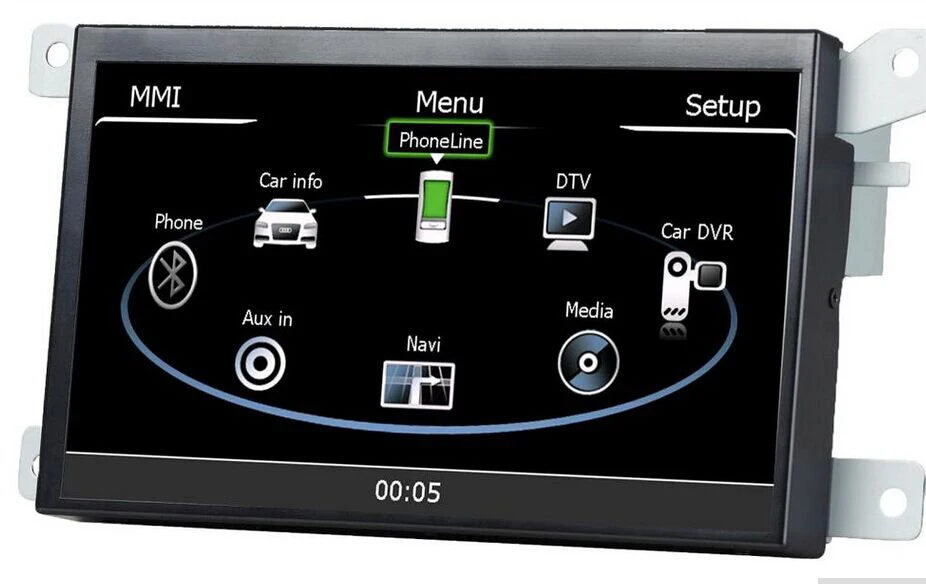 Для Audi A4 Автомобильная навигационная система GPS аудио плеер Видео с bluetooth
