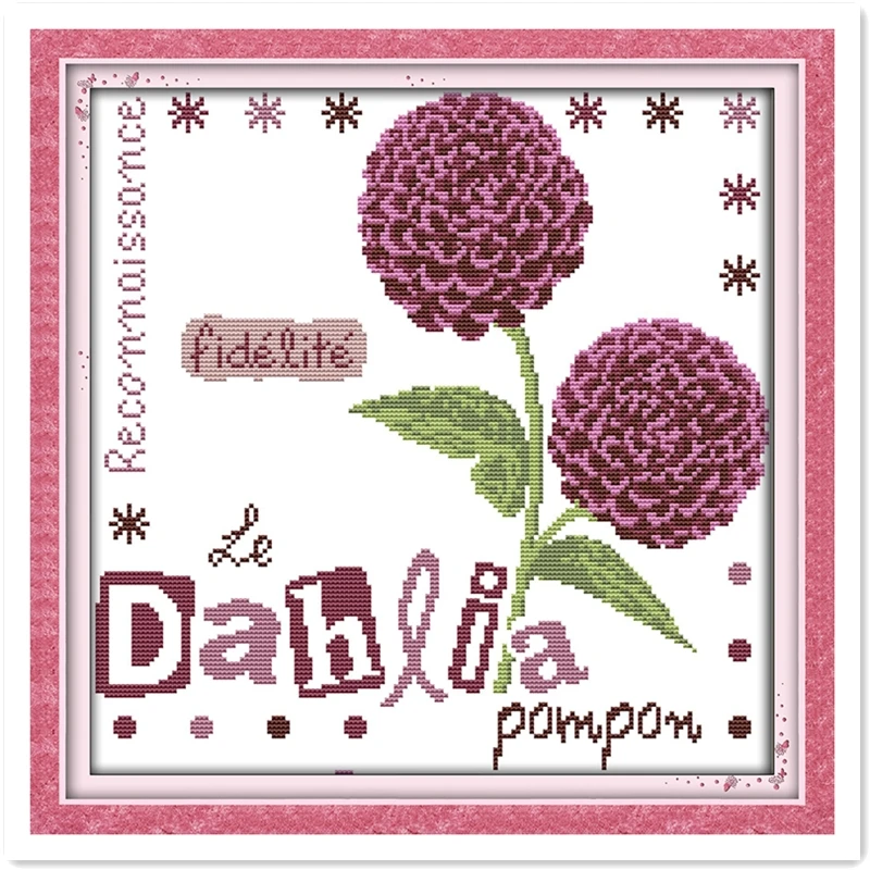 Шаблоны Dahlia вышивка крестиком 11CT или 14CT DMC китайский Набор для вышивки домашнего