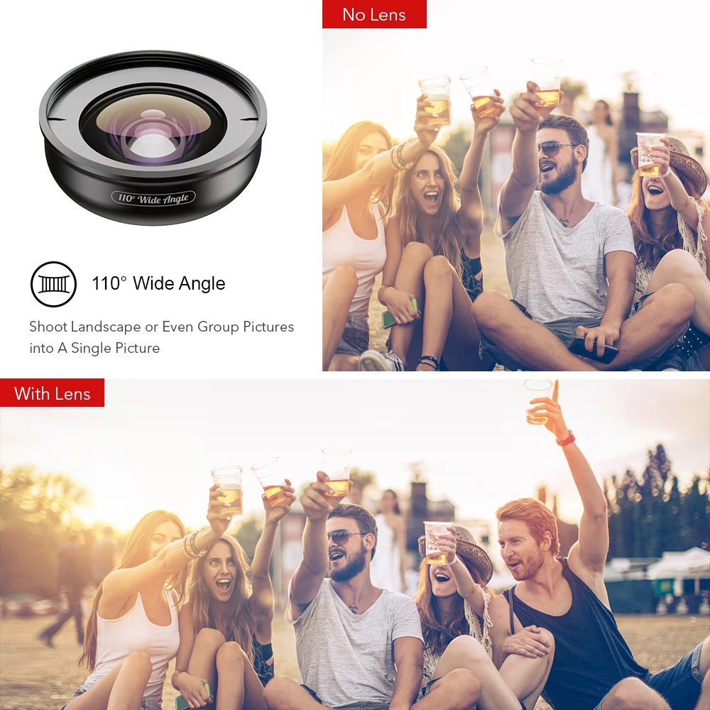 apexel hd 5 in 1 camera phone lens 4k wide macro lens portrait super fisheye lens cpl filter for iphone samsung all cellphone free global shipping