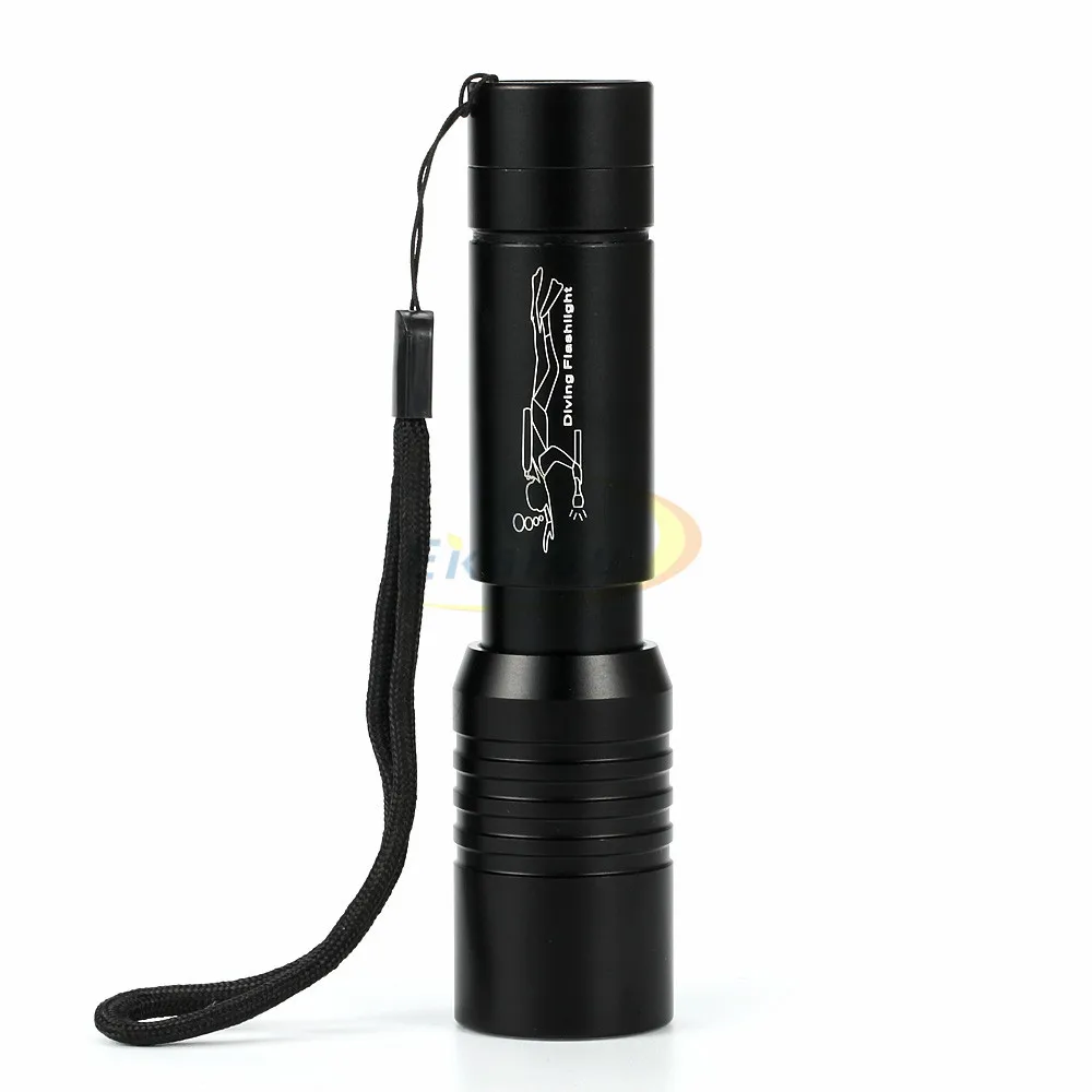Дайвинг светодиодный фонарик зум тактический фонарь T6 лампы факел