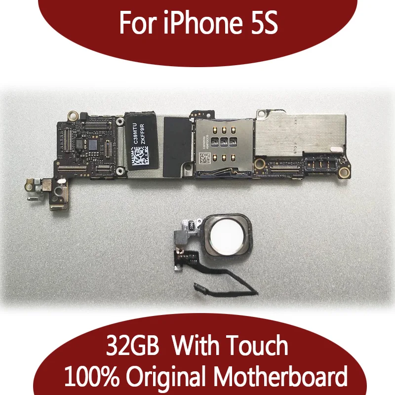 32 Гб для iPhone 5S оригинальная материнская плата с сенсорным идентификатором
