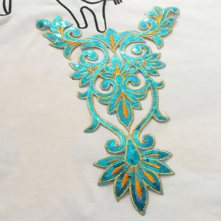 3D блесток ткань Parches золото вышитые патч аппликация патчи для одежды платье Diy Bling