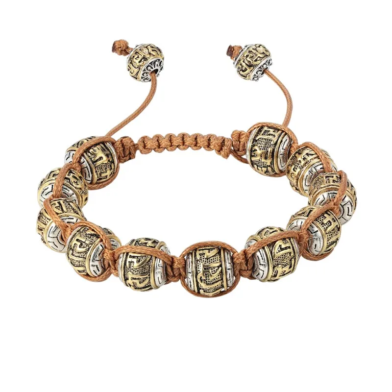 Новый модный Тибетский буддистский Ретро браслет из сплава мужские