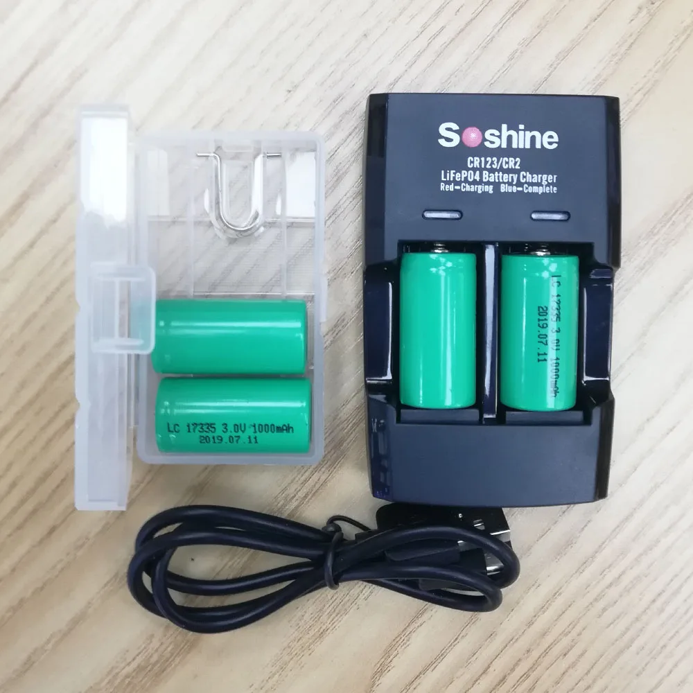 4x CR123A 3,0 V 3V перезаряжаемое LiFePO4 зарядное устройство CR123 с LiFePO4 зарядное устройство