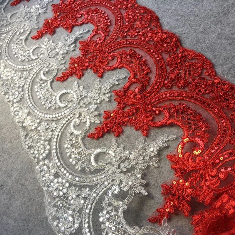 3 ярда/партия кружевные Блестки для свадебного платья ширина 23 см|Кружево| |