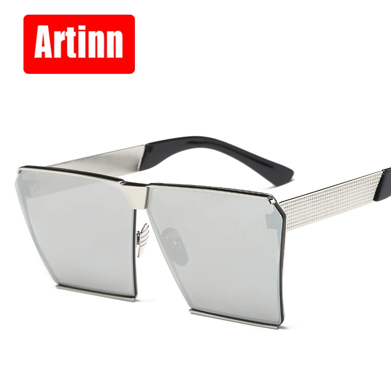 

Luxury High Quality Fashion Mirror SQUARE Polarized Sunglasses Women Brand Designer 2017 Oversized Men Sun Glasses 90019D