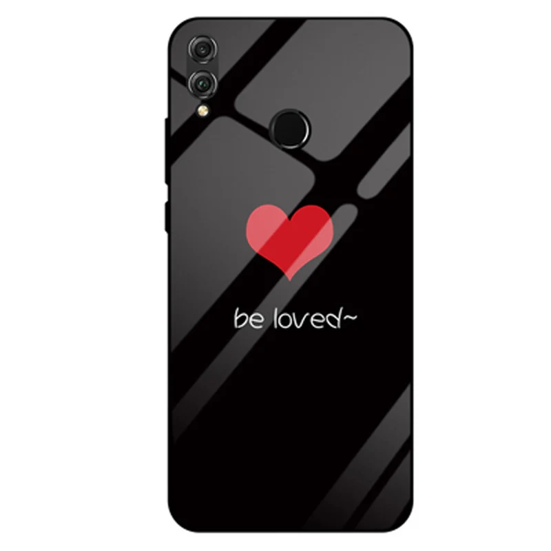 For Huawei Enjoy Max case Solid color tempered glass phone cover ARS-AL00 cases Gradient shell coque | Мобильные телефоны и