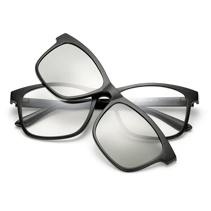 TR90 поляризационные магнитные мужские очки с клипсой 3 шт. для близорукости легкие