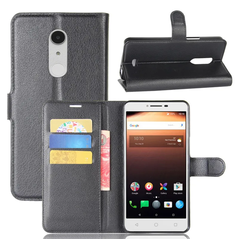Чехол для Alcatel A3 XL 6 0 дюйма роскошный флип чехол из искусственной кожи силиконовый