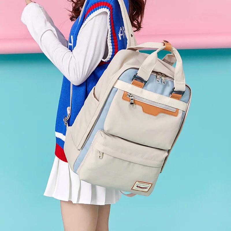 Студенческие рюкзаки для девушек, водонепроницаемый нейлоновый детский рюкзак для студентов средней школы, дорожные рюкзаки, детские школ...
