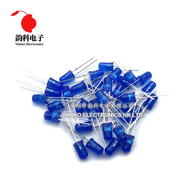 100 шт синий светодиод 5 мм светоизлучающий диод поворотный синий|diodes blue|led 5mm blueled |