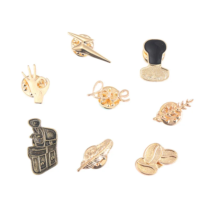 Креативные броши в виде листьев перьев для женщин и мужчин эмалированный рюкзак