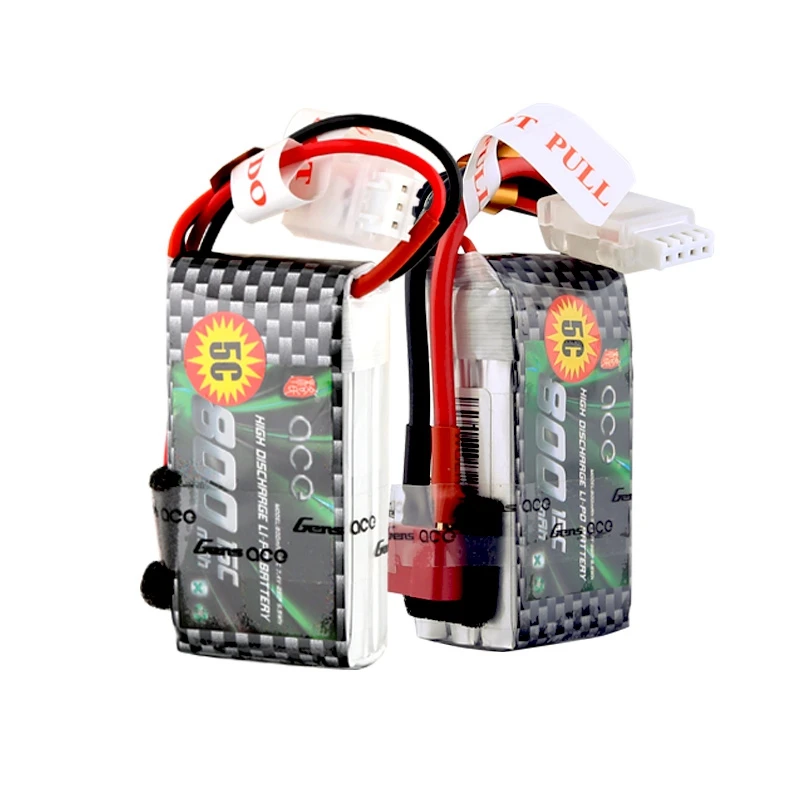 Батарея Gens ace Lipo 7 4 В 11 1 800 мАч 2S 3S 15C Радиоуправляемый квадрокоптер T разъем для