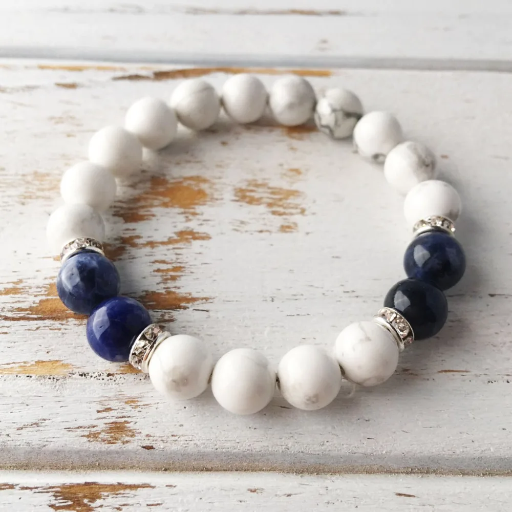 Модный браслет для женщин Lapuli белый из говлита целебные ювелирные изделия цель