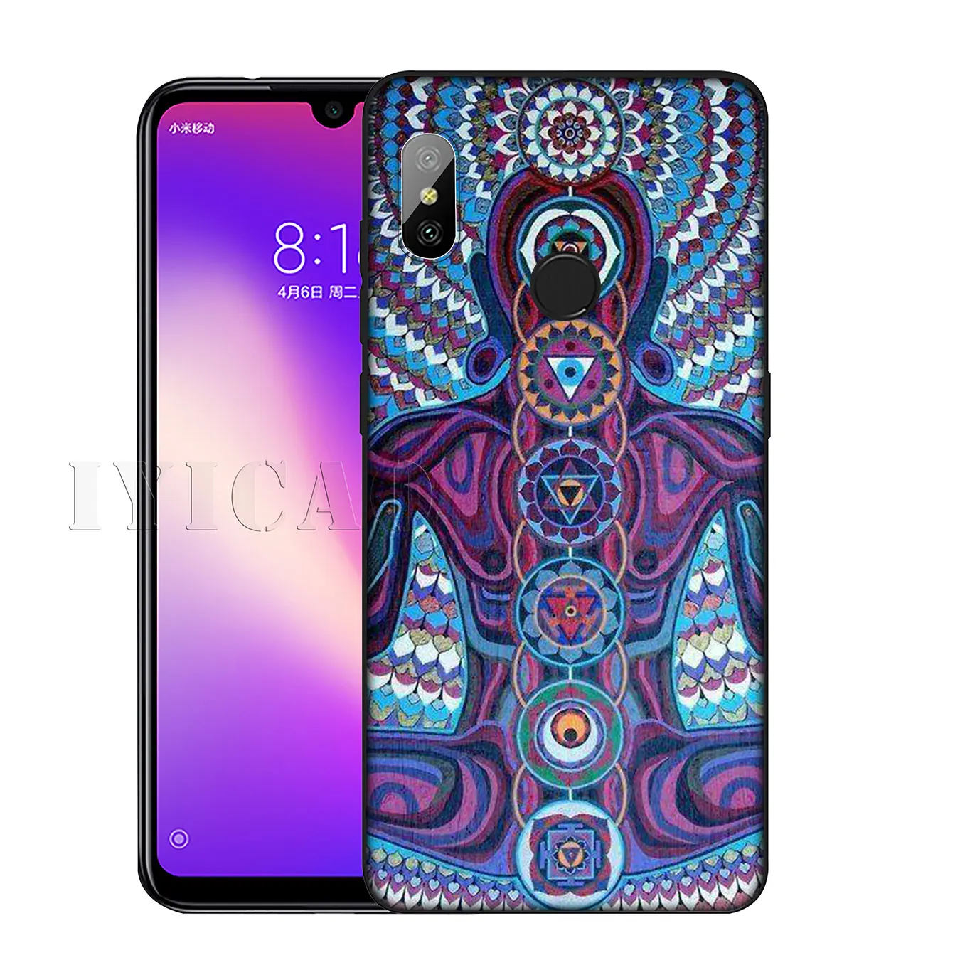 IYICAO Chakra Yoga Fashion Print Soft Silicone Phone Case for Xiaomi Redmi K30 K20 8A 7A 6A 5A S2 GO Note 8 8T 7 5 6 Pro |