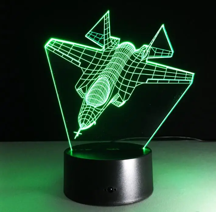 Amroe крутой 3D самолет Ночной светильник светодиодный RC игрушка мальчик игрушки