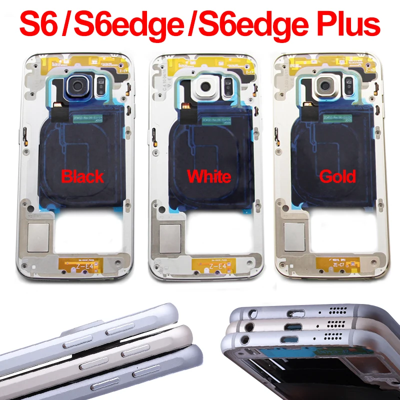 Оригинальная средняя рамка Корпус пластина ободок для Samsung Galaxy S6 G920F edge G925F plus G928F
