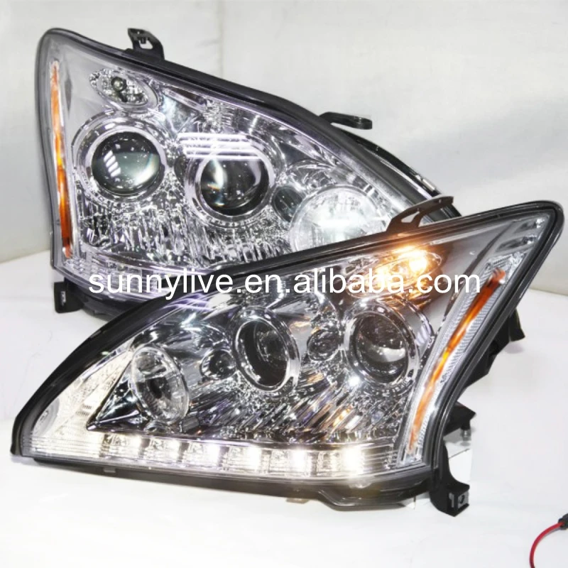 Налобный фонарь для TY Herrier Kluger Lexus RX330 RX300 R350 хромированный корпус желтый