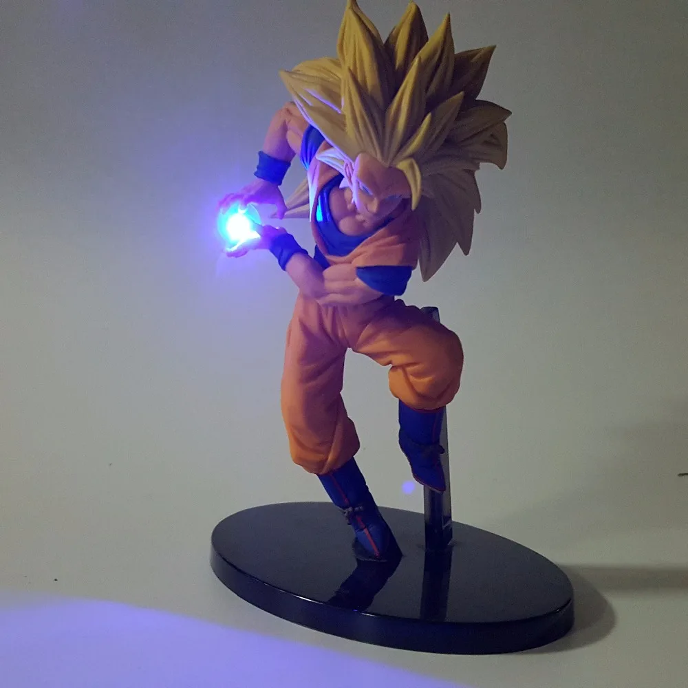 Son Goku DIY светодиодный дисплей светильник ku Kamehameha 150 мм Аниме Супер сайян экшн