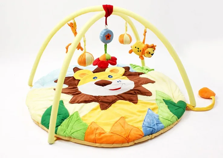 Sunshine Lion Мягкий детский коврик для ребенка, музыкальный ползающий игровой коврик, развивающая игрушка для детей, ковер, детский игровой коврик для новорожденных, коврик для спортзала с рамкой - Цвет: Sunshine Lion
