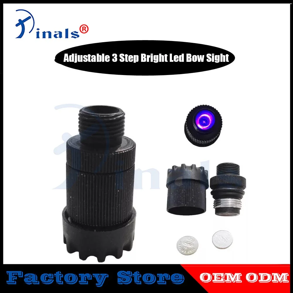 

1PC High Quality Bow Sight Adjustable 3 Step Bright Led Fit 3/8"-32 Thread for Archery Compound Bow Hunting Accessories