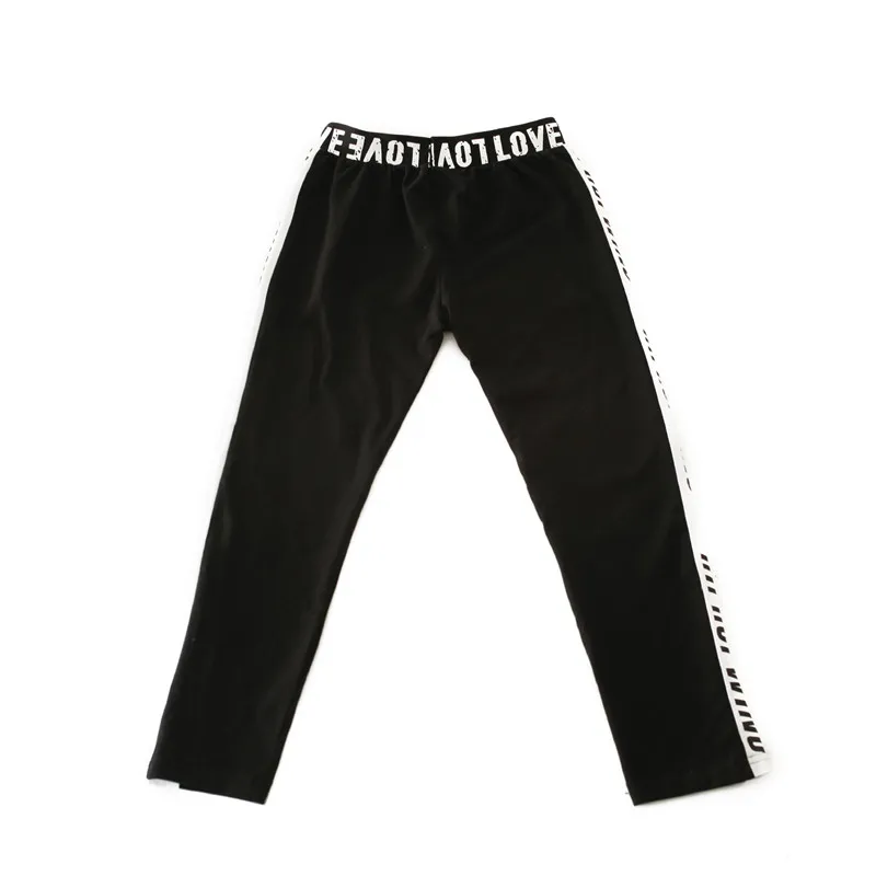 Pants Детские спортивные костюмы; хлопковая одежда в Корейском стиле; модная уличная одежда в стиле хип-хоп; фиолетовые толстовки с капюшоном для девочек-подростков; свитер+ черные брюки - Цвет: Pants