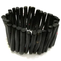 7 inches stretch style 530mm black stick shaped natural coral bracelet