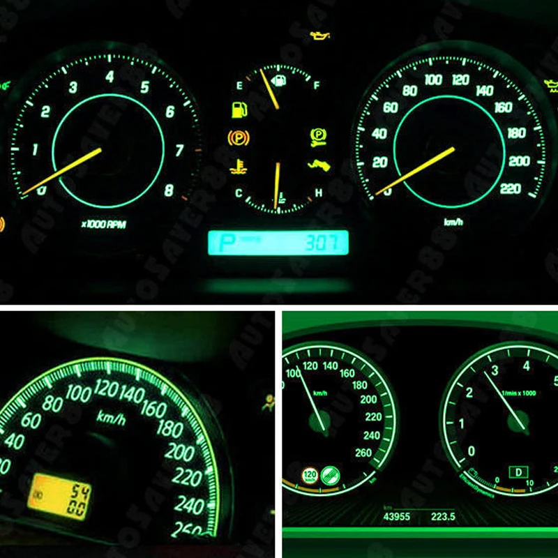T4 T4.2 автомобильный инструмент 1 светодиодный ная светильник ПА 3528 SMD белый синий