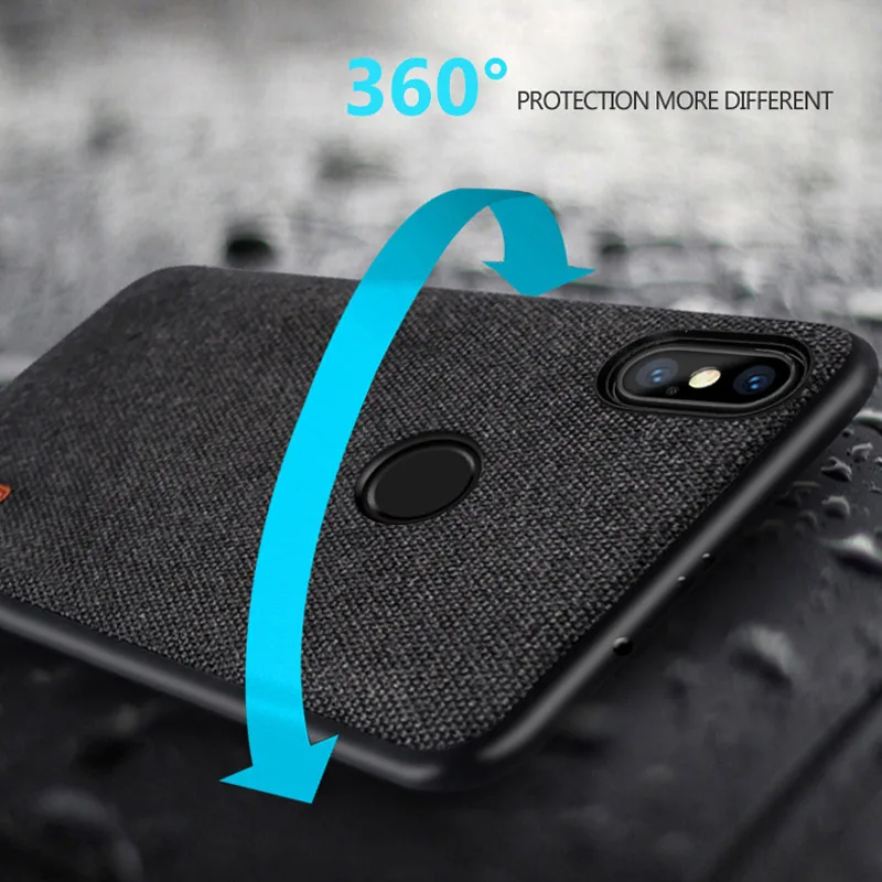 for xiaomi mi8 case cover MOFI For Xiaomi Mi8 explorer Back Fabrics Case mi 8 SE Soft Silicone edge Full Cover |