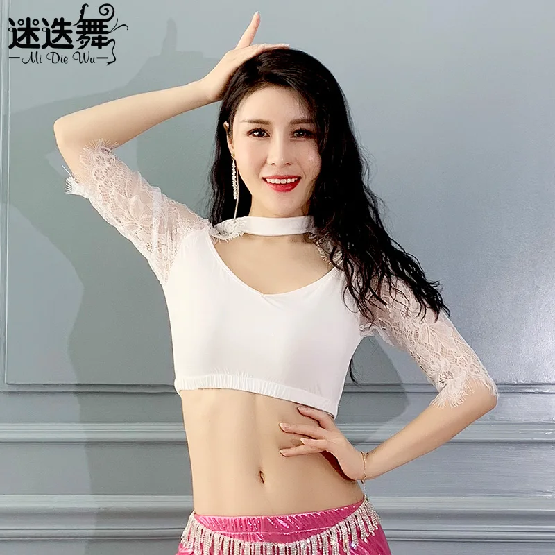 lace Костюм для танца живота юбка для танца живота танцевальный Акробатический костюм для женщин сексуальная одежда для танца живота - Цвет: lace