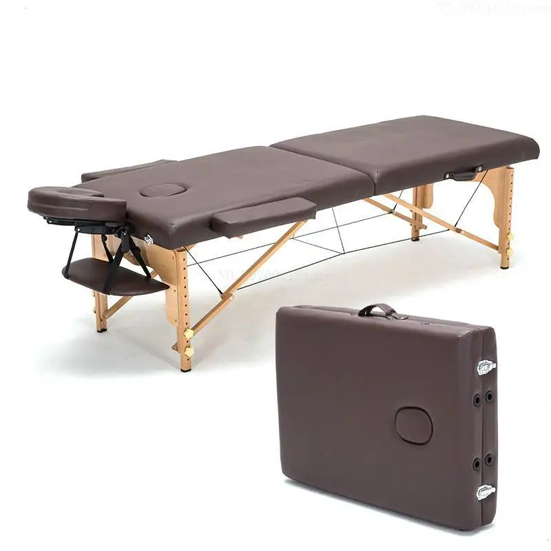 Folding Portable Spa Massage Table High Density Sponge+PVC Bed with Carrying Bag/Headrest /Armrest Height Adjustable | Мебель