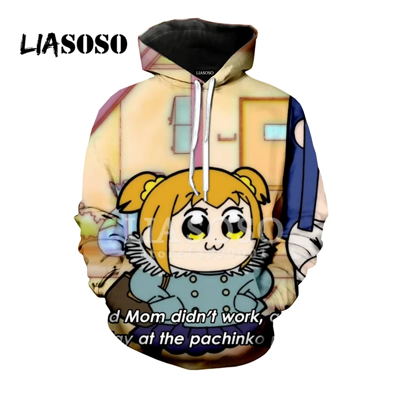 LIASOSO/3D принт женские и мужские толстовки с капюшоном аниме поп команда Epic Kawaii