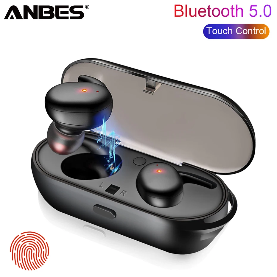 ANBES TWS беспроводной мини Bluetooth 5 0 наушники сенсорные для samsung iphone стерео вкладыши