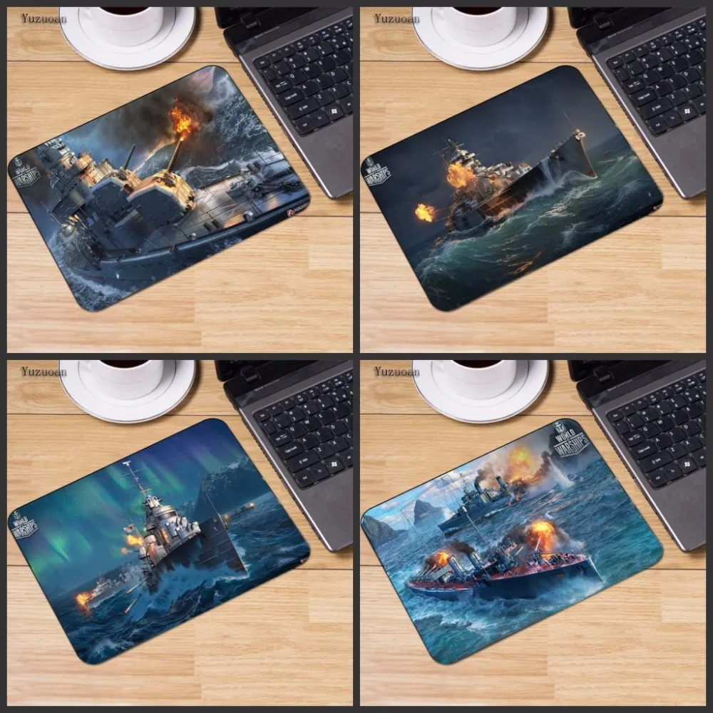 Yuzuoan World Of Warship большой резиновый коврик для мыши компьютерный размер 22x18 см 25x20 29x25