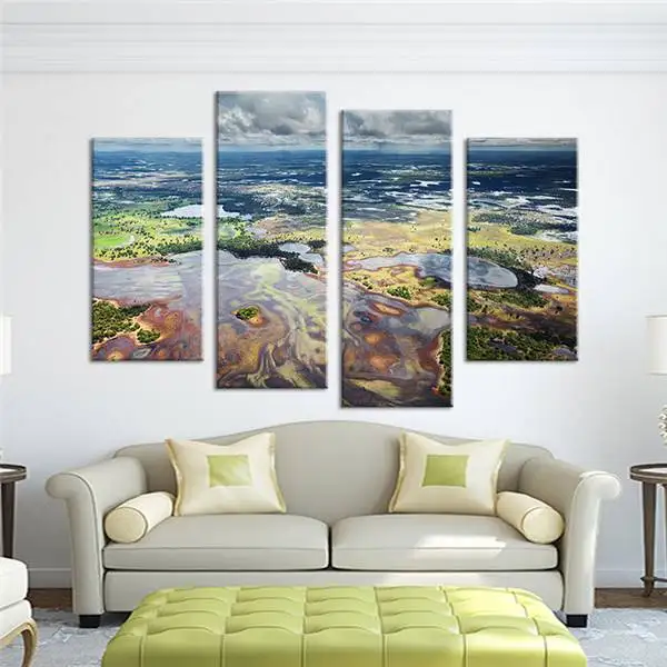 Комплект из 4 предметов исследовать арт настенная живопись Печать на холсте для