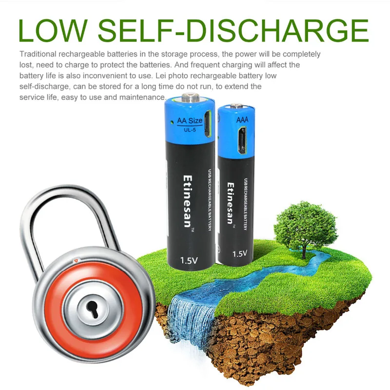 4 шт. Etinesan 1 5 в AA 1875mwh литий-полимерный литий-ионный литиевый аккумулятор USB + кабель